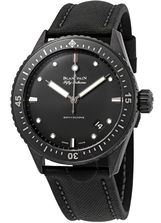 Blancpain fifty fathoms bathyscaphe hotsell black ceramic